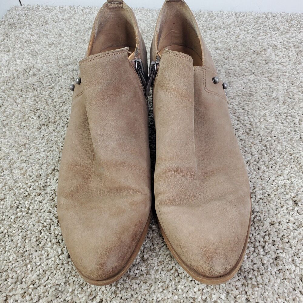 Franco Sarto Shooties Womens Ankle Boot Studded Sides Western Tan Cowgirl 8.5 - Picture 10 of 11